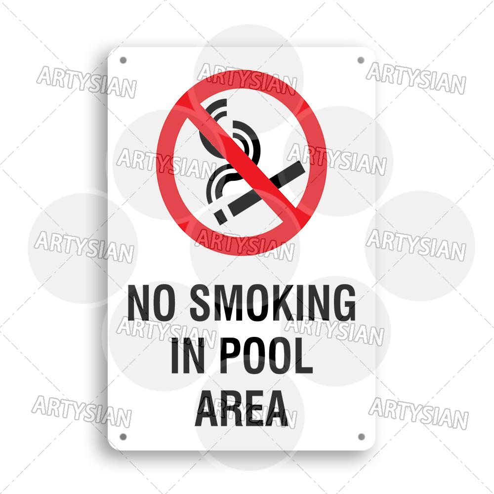 No Smoking Metal Sign No Vaping Smoke-Free Zone Smoking Permitted Plaque Auahi Kore Designated Smoking Area No Open Flames