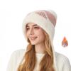 Knitted Hat Women's Autumn Winter Cartoon Cat Ears Elastic Wool Hat Three Hair Balls Ear Protection Wool Hat
