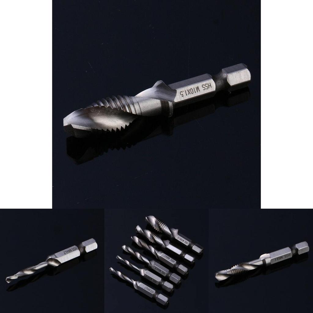 Premium Quality Hex Shank Titanium Plated Screw Thread Drill Bits Set Compound Tap Tool