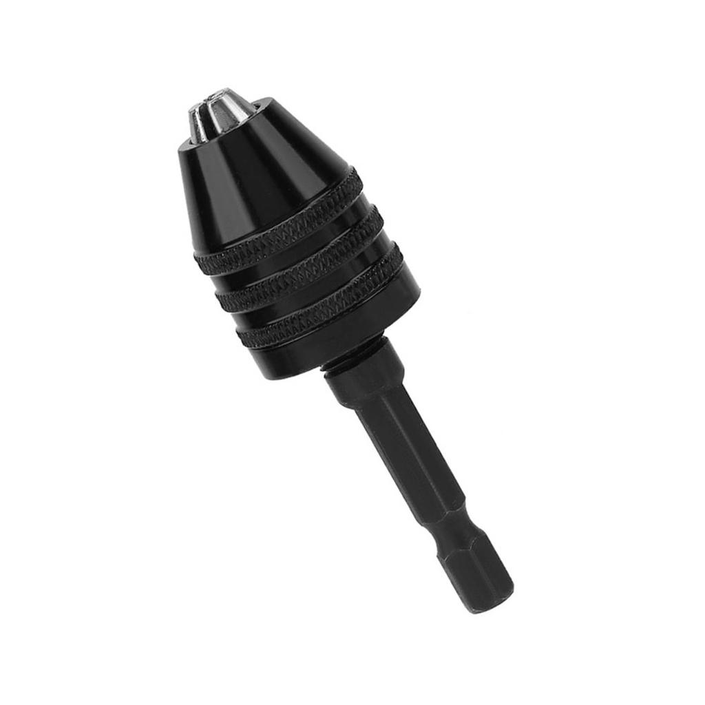 1Celsius4 Keyless Drill Chuck 0.3-6.5mm Clamping Capacity Hex Shank Adapter for   Power Drill Electric Grinder with Converter