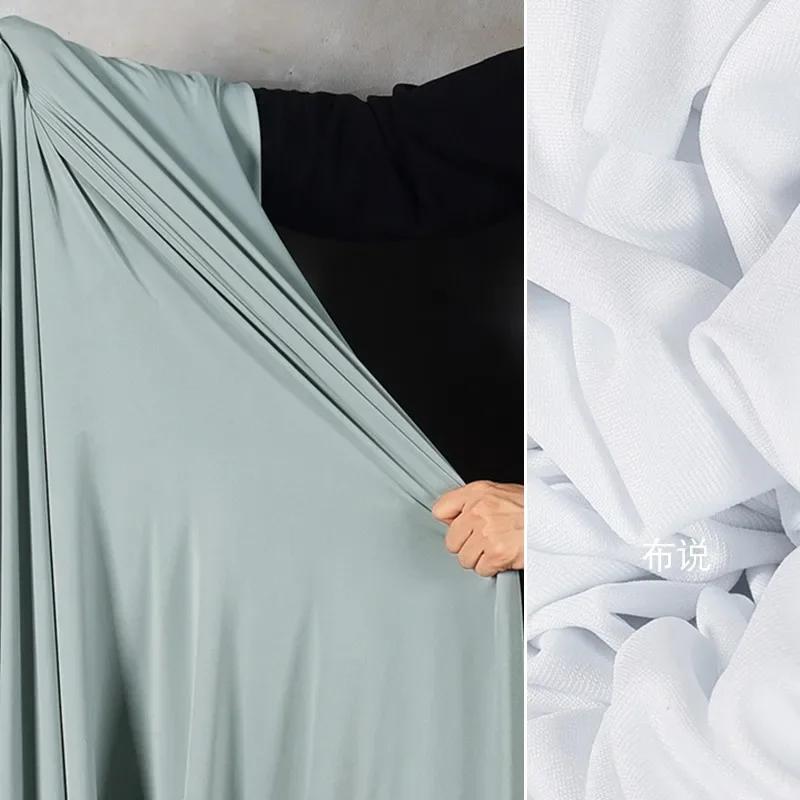 100x160cm Mléčné hedvábí Látka Elastická Pletená Podšívka Oblečení na jógu Měkká Velkoobchodní Látka Oděv pro DIY Šití Spandexový Materiál