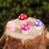 Resin Miniature 6-Color Mushroom Ornaments for DIY Jewelry and Micro Landscapes