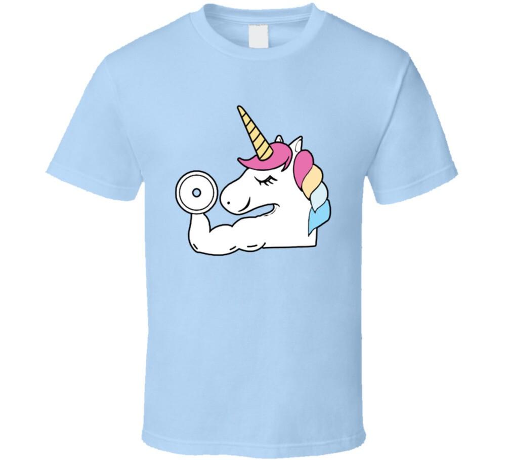 

Weigtlifting Unicorn Dumbells Workout T Shirt L