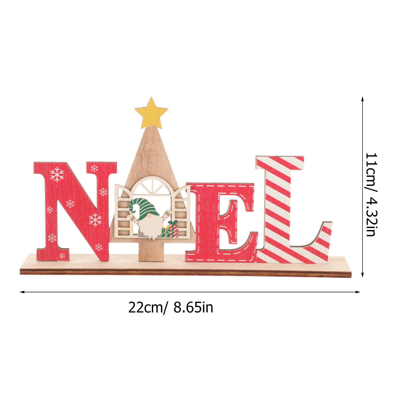 

Wooden Christmas Ornaments Xmas Signs Desktop Decor Exquisite Table Sign Holiday Party Decoration Adornment Xmas Signs