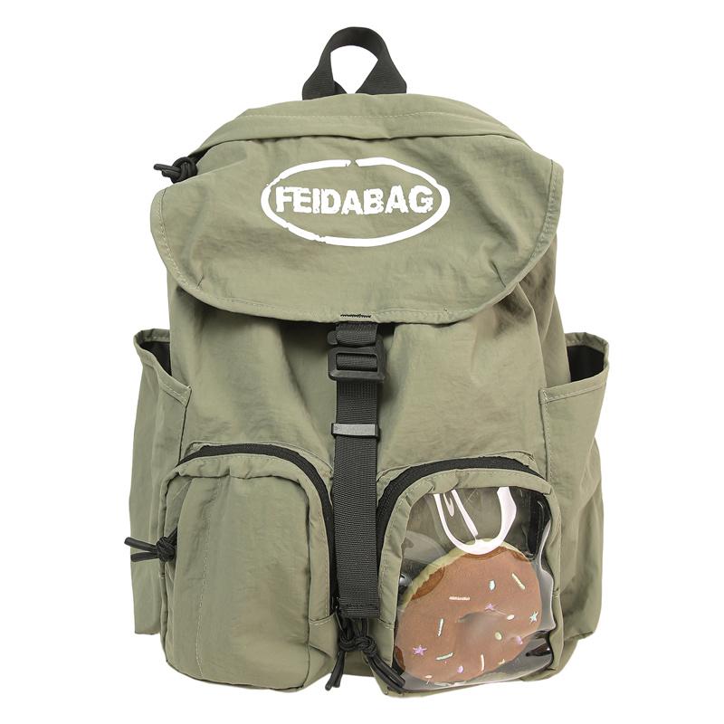 Women Solid Color Backpack Men Lightweight Travel Bag Large Capacity Backpack