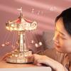 ROBOTIME ROKR 3D Puzzles for Adults-Projects for Teens-LED Swing Ride Model Building Kit-Music Box DIY Kit-Gift for Teens and Adults
