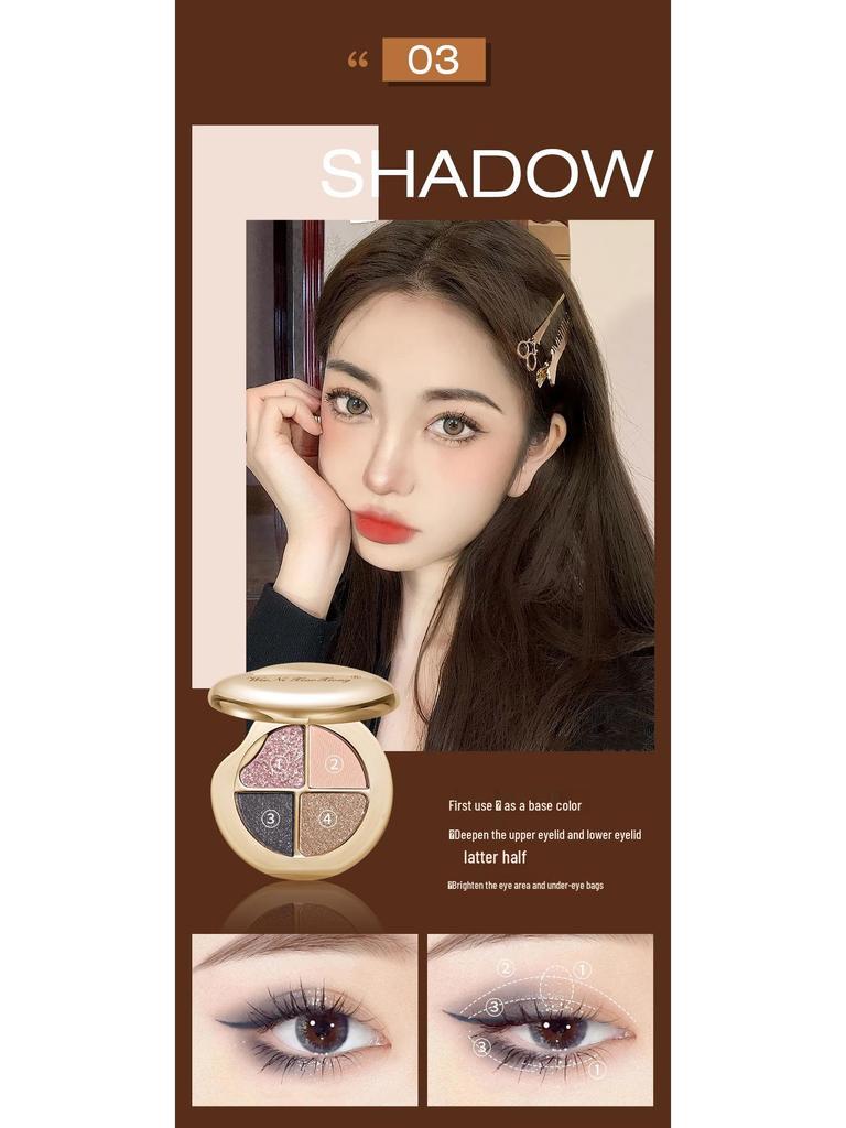 Vinnie the Pooh Four-Color Starry Sky Diamond Eyeshadow Palette