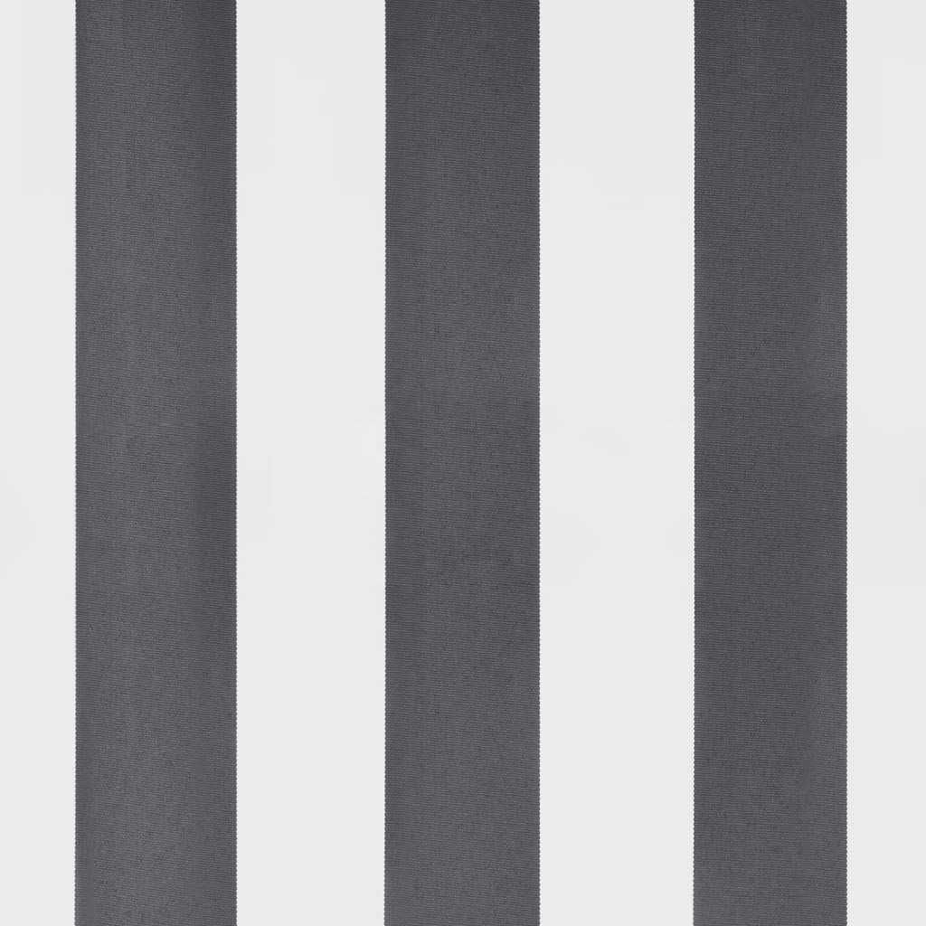 Retractable Awning Anthracite & White 3.5 X 2.5 M Fabric & Aluminum