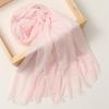 Foreign Trade Silk Scarf Cotton And Linen Headscarf Women'S Spring And Summer Solid Color Japanese And Korean Scarf Sun Protection Warm Shawl Hair