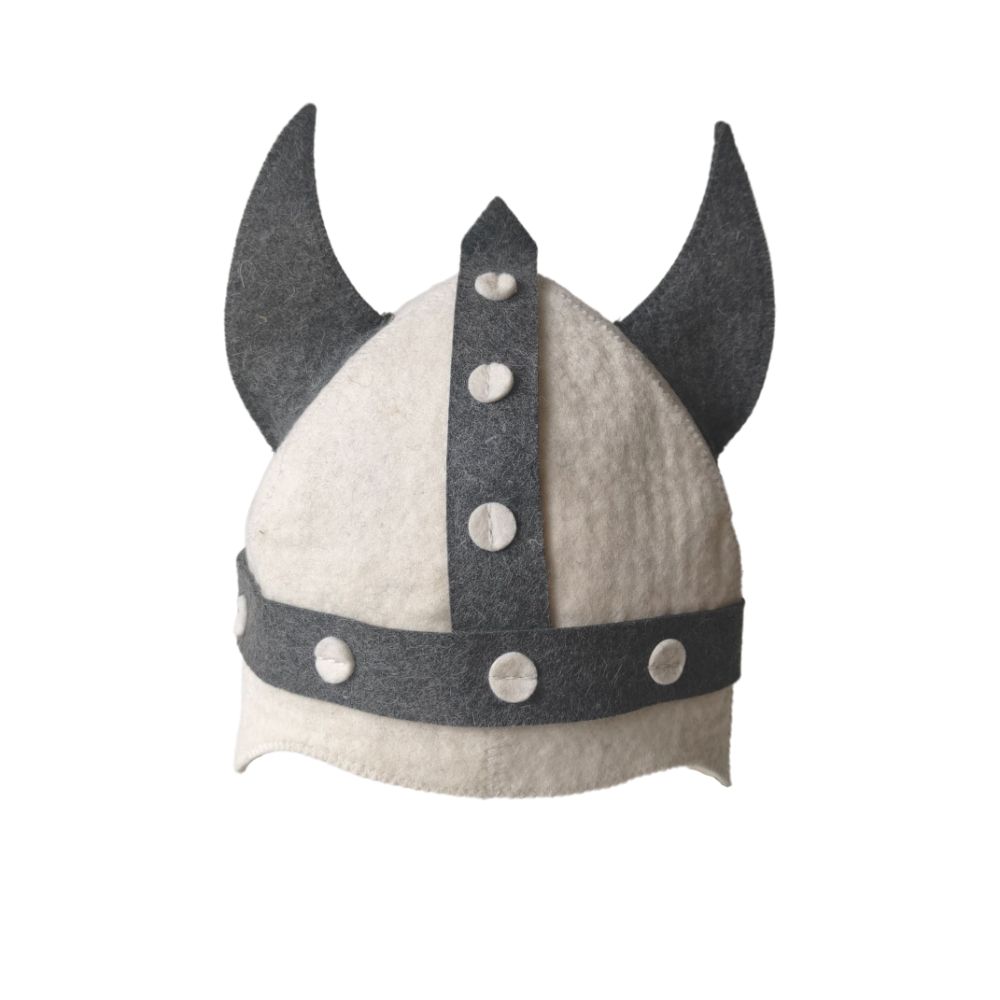 Nordic Viking Horn Sauna Hat with Unique Horn Design Halloween Cosplay Horn Helmet Themed Parties