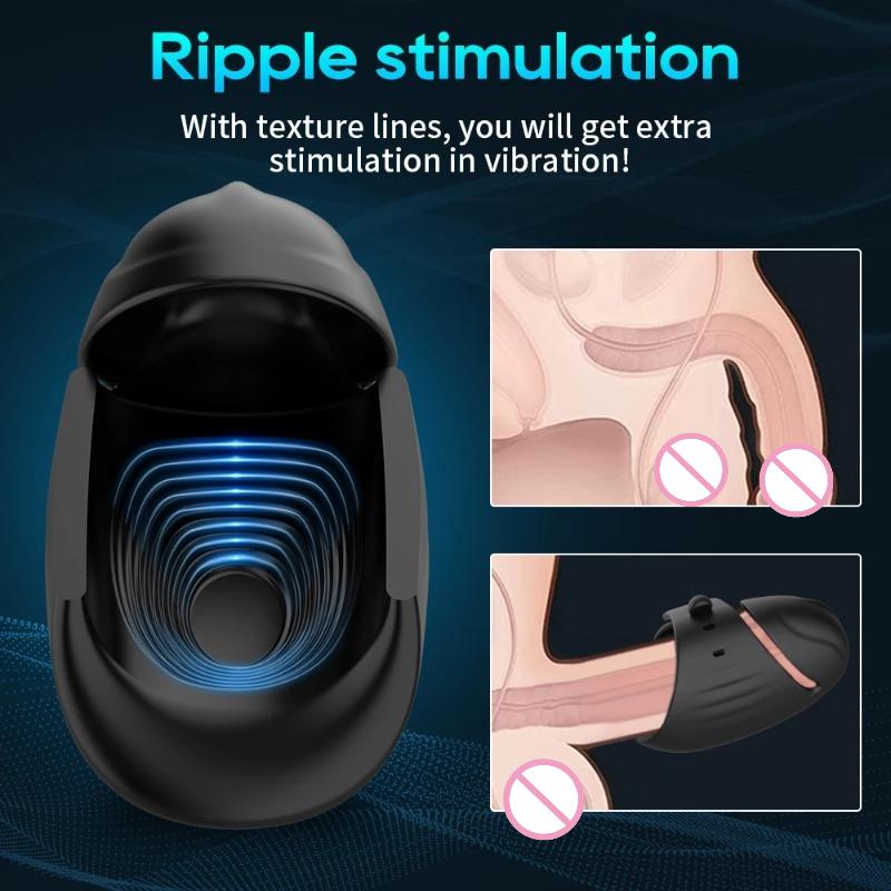 APP-Controlled Adjustable Penis Vibrator – Smart Cock Ring for Ejaculation Delay & Glans Training (Men's Masturbator)