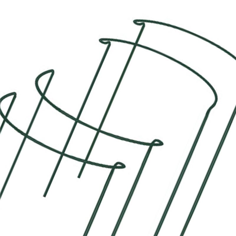 Good-Plant Support Stake, 12-Pack Half Round Metal Garden Plant Supports, Green Garden Plant Support Ring