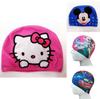Wholesale Children's Cartoon Swim Cap Boys Girls Baby Colorful Polyester Cute Fashion Cartoon Comfortable Swimming Hat