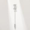 High-End Korean Style Zirconia Bow Brooch Lapel Pin