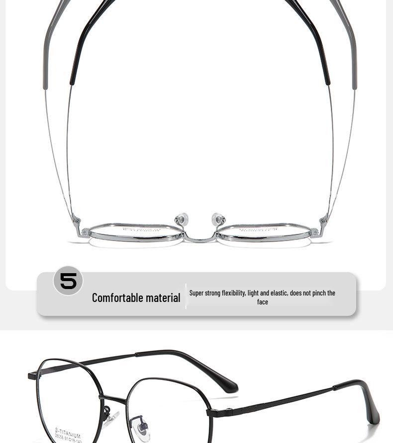 Ultra-Light Retro Danyang Titanium Eyeglass Frames - Non-Magnetic Myopia Glasses, High-End Feel