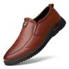 Sleeve Casual Leather Shoes New Breathable One-pedal Soft-soled Driving Shoes Middle-aged Father Shoes