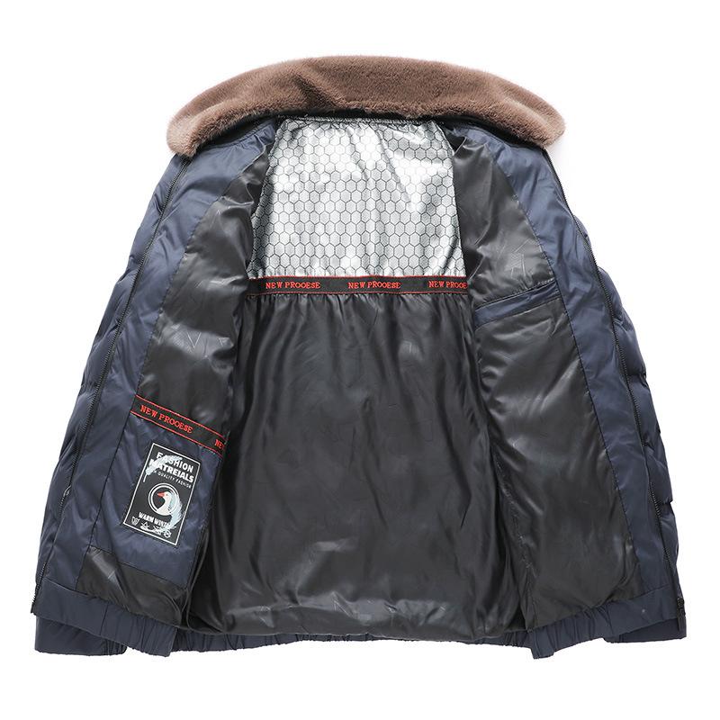 Vieille veste rembourrée en coton pour hommes, col en laine rembourré, vêtements rembourrés en coton graphène d'hiver