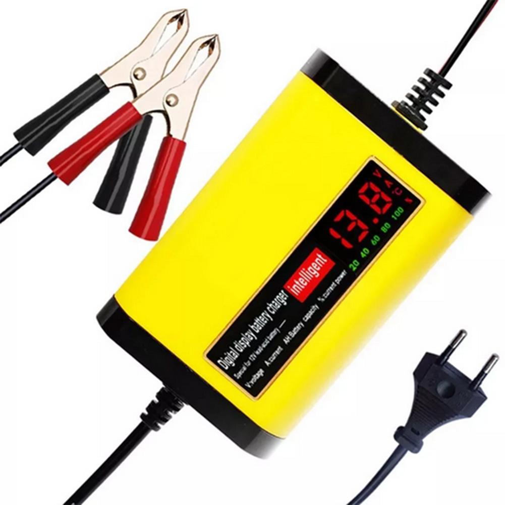 Car Motorcycle Batteries Power Charge LED Display Intelligent Car Motorcycle Battery Charger Short Circuit Protection US/EU Plug
