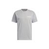 adidas T Shirts Unisex Medium Heather Gray Crew Neck Moderate Straight Fit IC4428