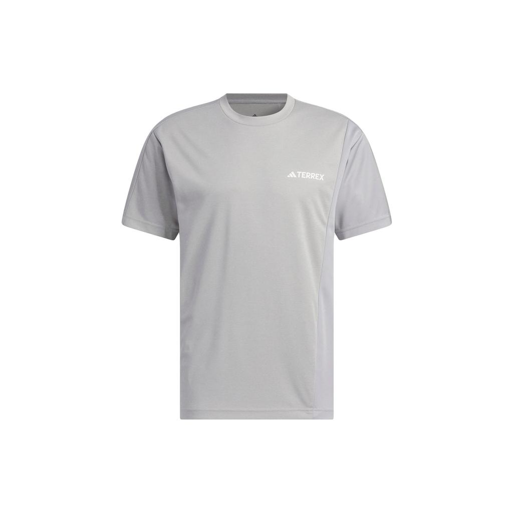 Adidas T Shirts Unisex Medium Heather Gray Crew Neck Moderate Straight Fit IC4428