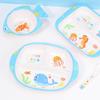 Wuhe Kids' Melamine Cartoon Compartment Tray, Baby Bowl, and Tableware Set