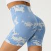 Strictly selected European and American new fitness pants, high waist three-point shorts, hip lift sports tie-dye yoga pants wholesale