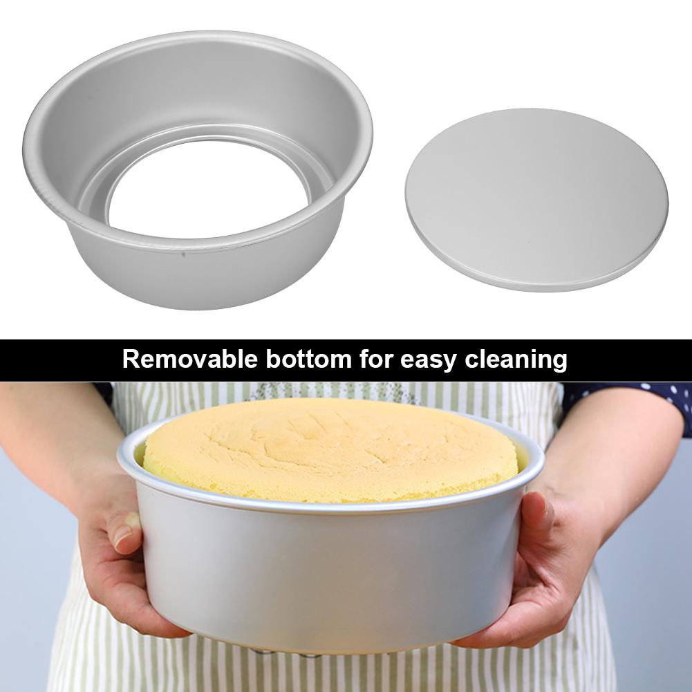Anodized Aluminum Alloy Removable Bottom Cake Mold Round Shape Cake Mold DIY Baking Accessories