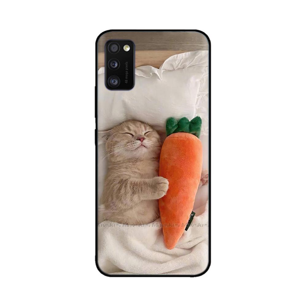 Voor Samsung Galaxy A41 Hoesje A415F Schattig Schattig Zacht Glad Vloeibaar Siliconen Volledige Bescherming Cover Voor Samsung A41 A 41 Siliconen Hoesjes