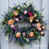 Easter Wreath Decor With Artificial Daisies Sunflowers Door Wall Hanging Home Party Decoration