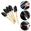 Car Vent Brush with Soft Sponge Wooden Handle 14cm Car AC Vent Dust Remover Tool for Air Conditioning Grilles Interior Cleaning