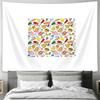 Wandbehang Hamburger Foodie Ästhetik Raumdekoration Fast Food Wandteppich Vintage Küchenhintergrund Schlafsaal Dekor Trendiger Grafischer Wandteppich