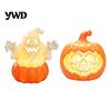 Decorative Fall Lights Halloween Pumpkin Light, LED Lighted Ghost Skull Lantern, Spooky Seasonal Atmosphere Lighting Tabletop Lamp for Home