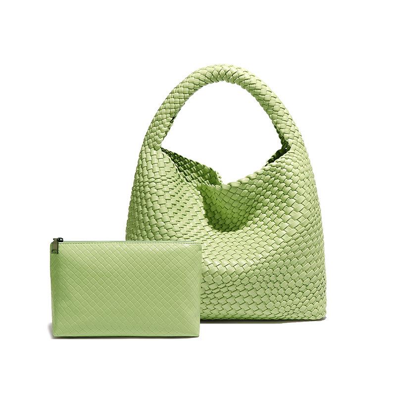 Hand-woven Women's Bags, Daily Casual Shoulder Bags, Large-capacity Underarm Bags, Bucket Bags.