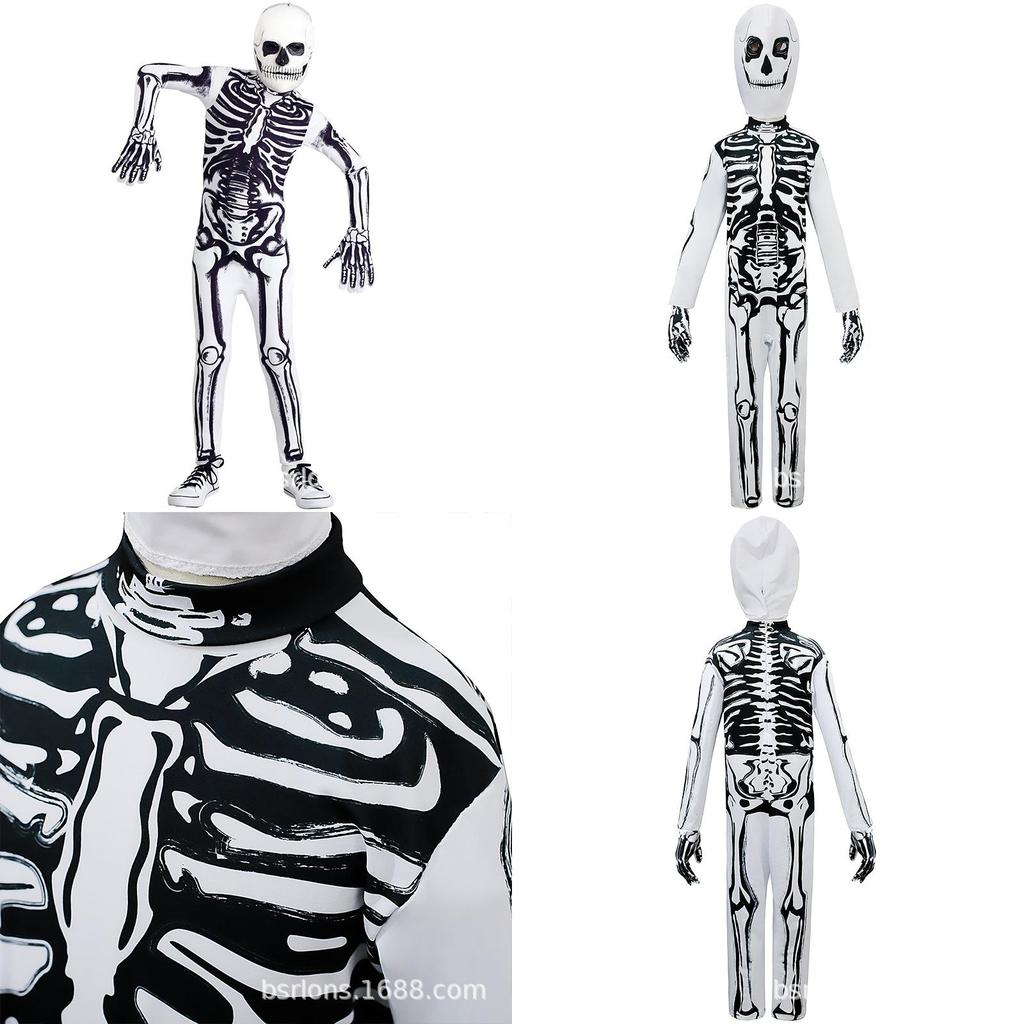 Creepy Halloween Skeleton Cosplay Outfit For Men And Women Dm0178