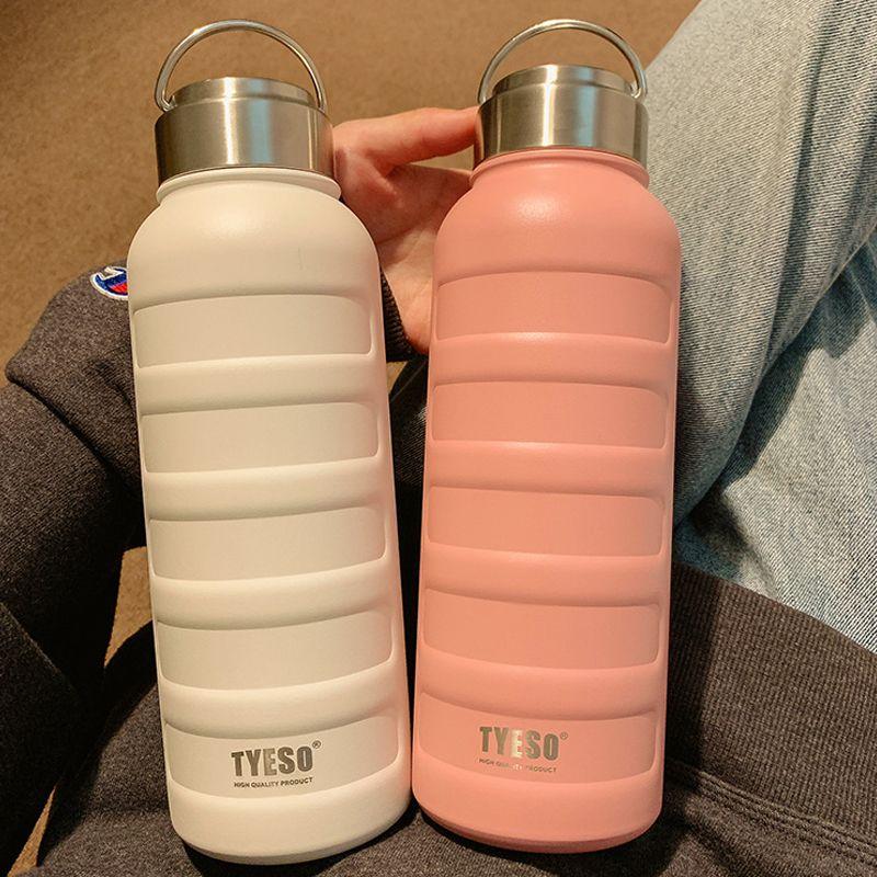 TYESO 750ML Stainless Steel Thermal Cup Portable Tumbler Vacuum Flasks Keeps Cold and Heat Thermal Mug Sports Water Bottles