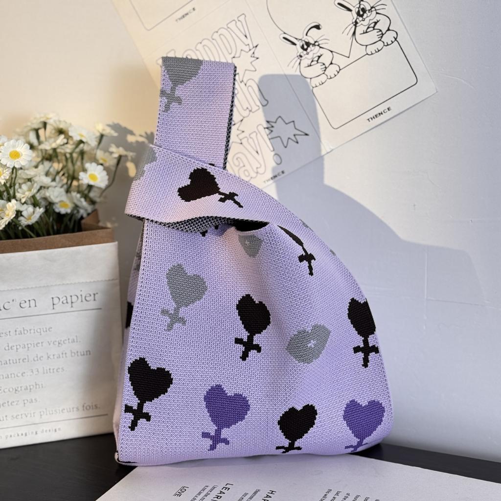 Geantă Tricotată cu Tematică Festivalul Bărcii Dragonului Geantă Cadou pentru Întâlnirea Companiei Geantă de Mână Cadou de Nuntă Geantă Zongzi Geantă Fericită pentru Bomboane