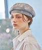 Bajal Va Cubic Stud Octagon Beret Gray