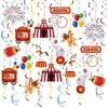Circus Style Swirling Hanging Ornament 30 Pack Colorful Party Decorations Sustainable Paper Crafts Quick Setups Design