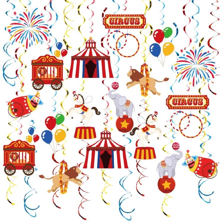 Circus Style Swirling Hanging Ornament 30 Pack Colorful Party Decorations Sustainable Paper Crafts Quick Setups Design
