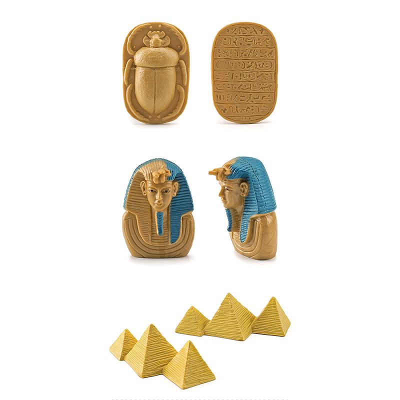 12X Ancient Egypt Figures Novelty High Simulation Small Statues Early Educational Toy Mummy Case Thoth Hieroglyph