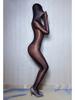 M XL Glänzender Nylon Catsuit Mit Kapuze Eingefasste Hände Zentai Bodystocking Offener Schritt Bodysuit Strumpfhose Sexy Leotard Anzug Body