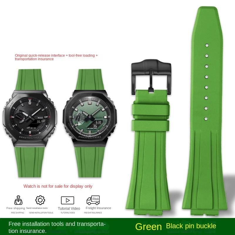 GA-2100 watch band For Casio GBM-2100/GM-2100/GA-B2100 Series Quick Release Protruding Rubber Watch Band Strap Bracelet 16mm