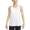Nike Dri-FIT Racerback Sweat-Wicking Comfortable Solid Color Crew Neck Tank Top Women Tops White DX0707-100