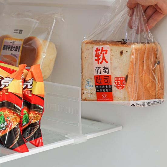 Refrigerator Partition Board Retractable Plastic Divider Classified Storage Splint Adjustable Kitchen Shelf Organizer