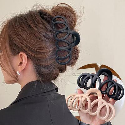 Pinza per Capelli a Forma di Granchio con Fiocco Opaco e Vuoto Fermaglio per Capelli Elegante Fermaglio per Capelli Donna Barretta Cerchietto Semplice Moda Accessori per Capelli