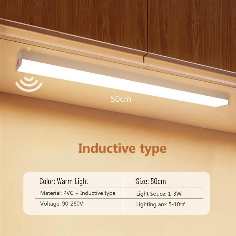 LED Sensor Cabinet Light USB Rechargeable For Living Room Bedroom Bedside Study Room Bookshelf Indoor Convenient Night Lights