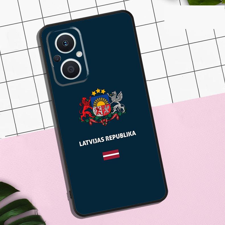 Latvia Flag Case For OPPO Reno 13F 12F 11F 8T 7 8 10 11 12 13 Pro OPPO Find X8 X6 Pro X3 X5 Lite Cover