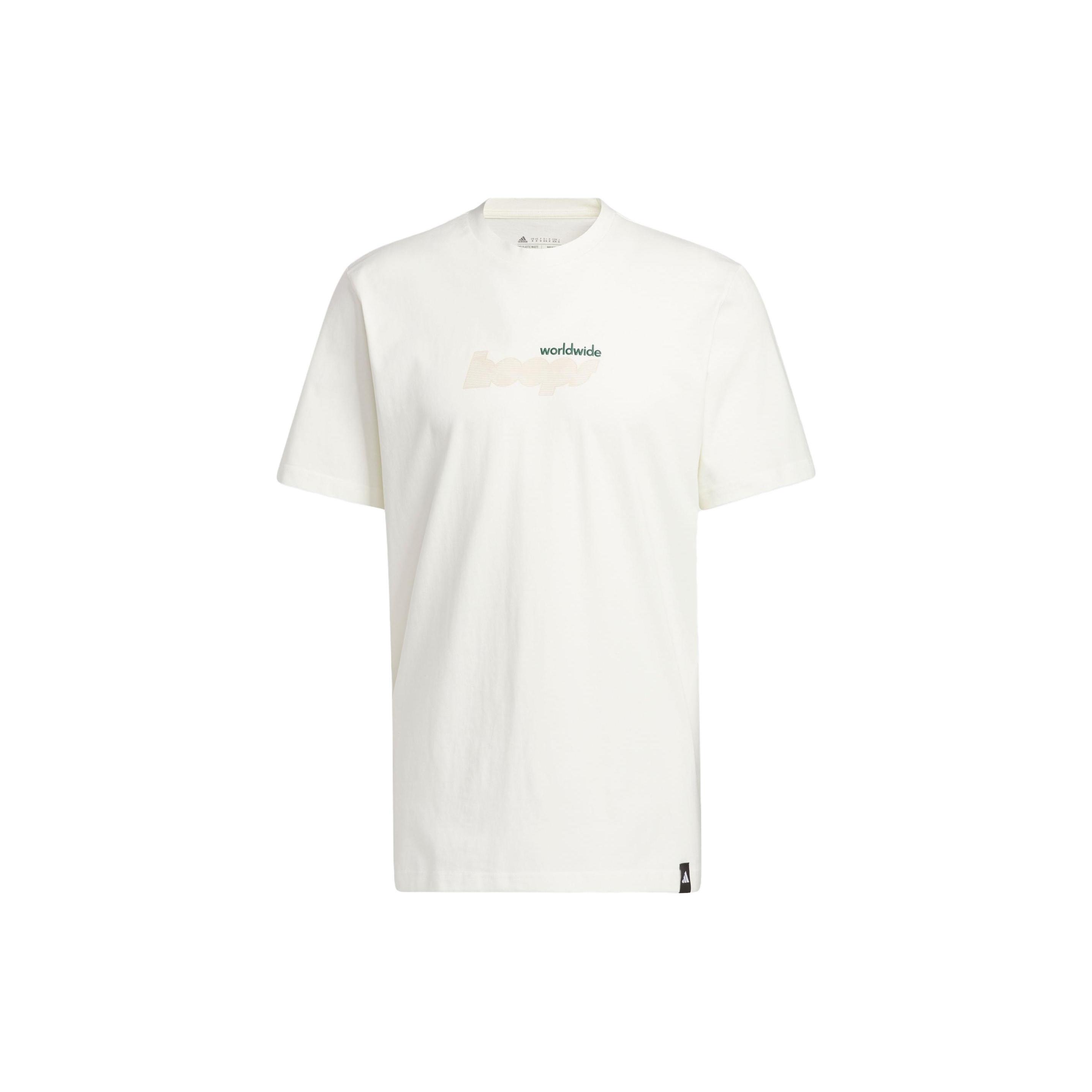 adidas Worldwide Hoops Story T-shirt Off White Men s IM4616 XL