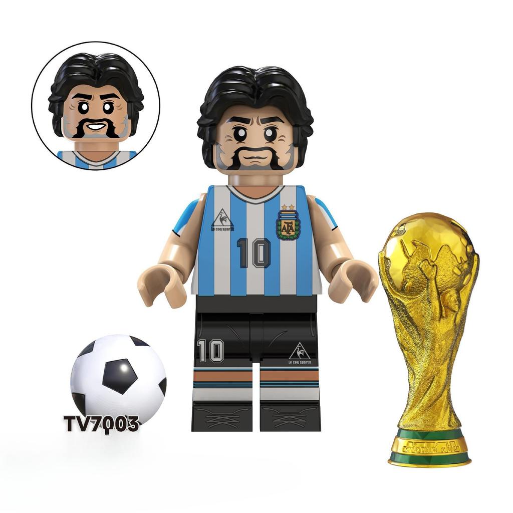 Figure di Calcio Assembla Mattoncini TV6501 Giocattoli da Costruzione Stelle del Calcio per Regali di Compleanno Halloween Natale