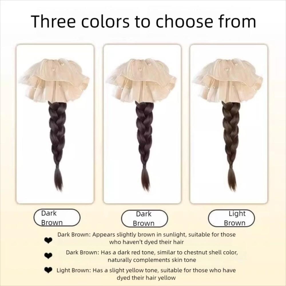 Lange Perlen Dickdarm Scrunchie Pferdeschwanz Haarschmuck Twist Zopf Perücke für Frauen Mädchen